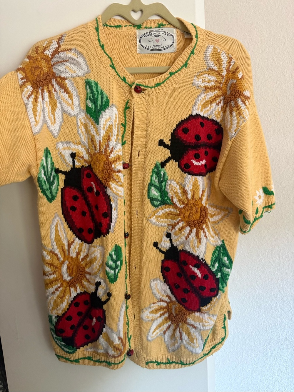 eagles eye collectibles short sleeve lady bug sweater